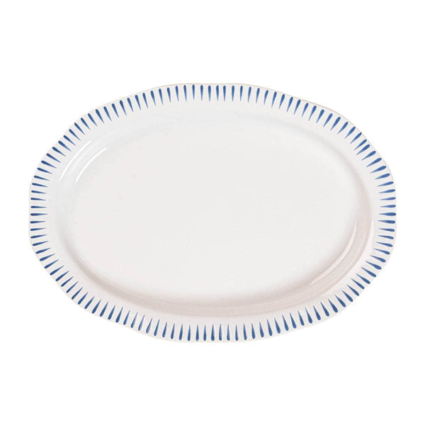 JULISKA SERVING PLATTER SITIO STRIPE INDIGO