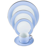 Ultra-White ColorSheen, Light Blue/Gold Dinnerware