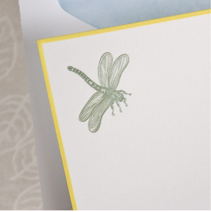 Dragonfly - Engraved in Shimmery Green