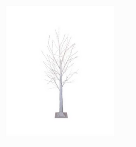 LED Winter White Twig Tree 4'