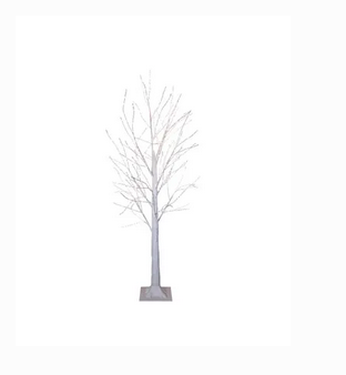 LED Winter White Twig Tree 4'