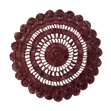 Macrame Placemat - Cranberry