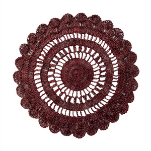 Macrame Placemat - Cranberry