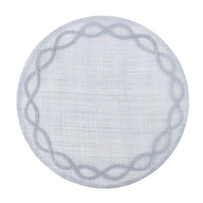 Tuileries Garden Round Placemat - Chambray