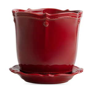 Juliska B&T Planter  w/ Saucer 7" - Ruby