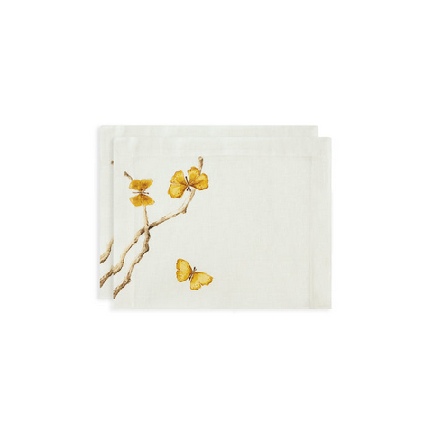 Michael Aram Butterfly Ginkgo Fingertip Towel S/2
