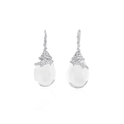 Michael Aram Enchanted Forest Earrings with Quartz and Diamonds