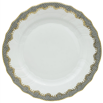 Fish Scale Dinner Plate, Gray