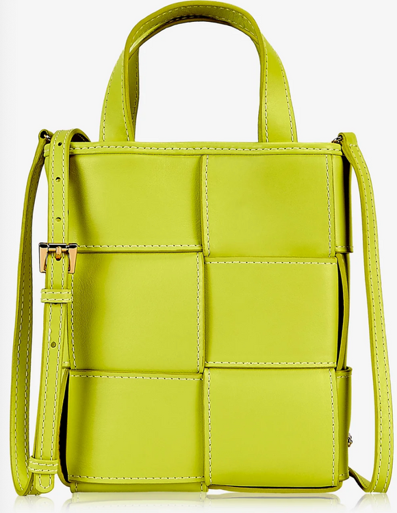 Chloe Mini Leather Shopper- Citron
