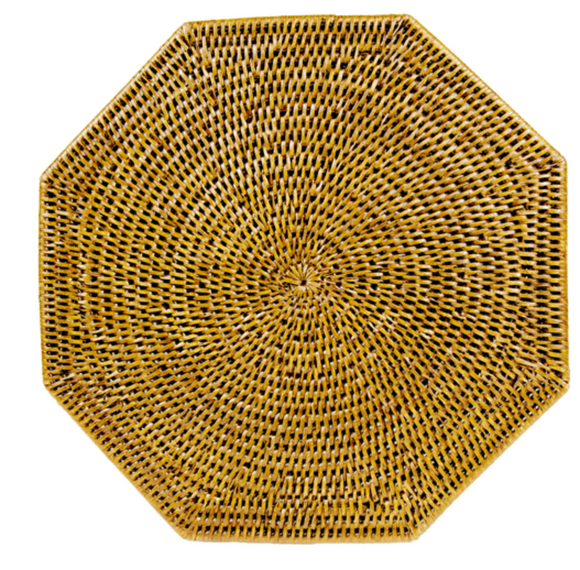 Octagonal Rattan Placemat