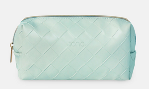 Woven Beauty Bag (small)-Teal