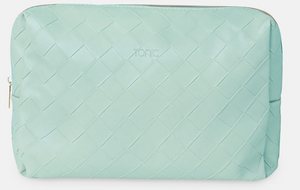 Woven Beauty Bag (large)-Teal