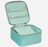 Luxe Velvet Jewelry Cube(small)- Seafoam