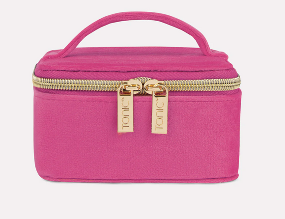 Luxe Velvet Jewelry Cube(small)- Berry
