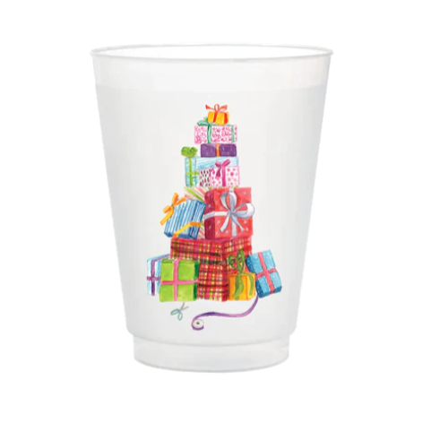 Christmas Presents Stacked Frosted Cups(St.6)