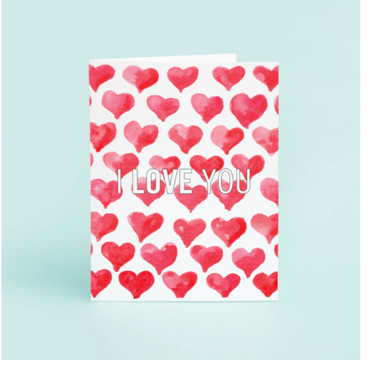 Love You Hearts Greeting Card