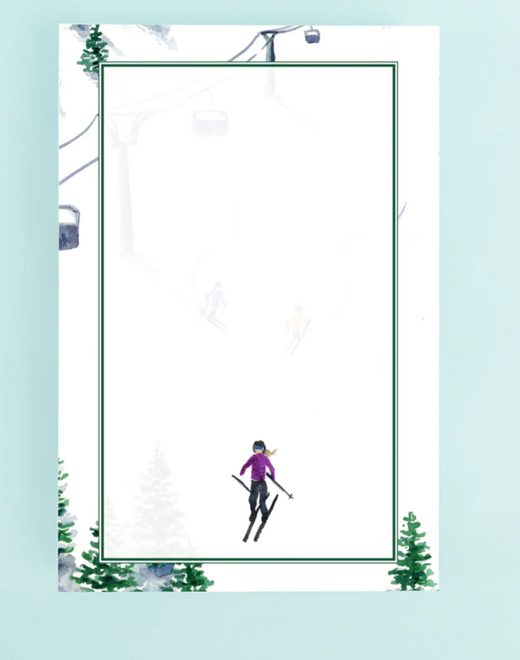 Ski Slope Notepad