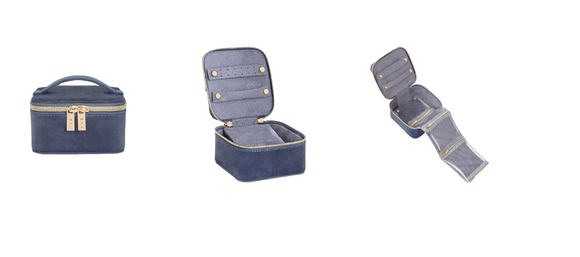 Luxe Velvet Jewelry Cube(small)-Storm