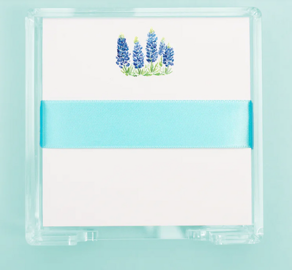 Bluebonnets Square Desk Set