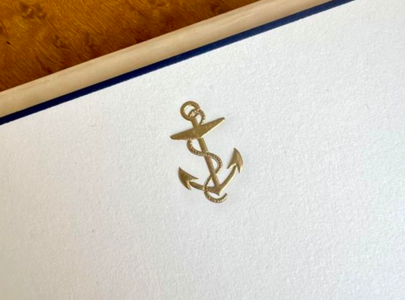 Anchor Regent Blue Border - Engraved