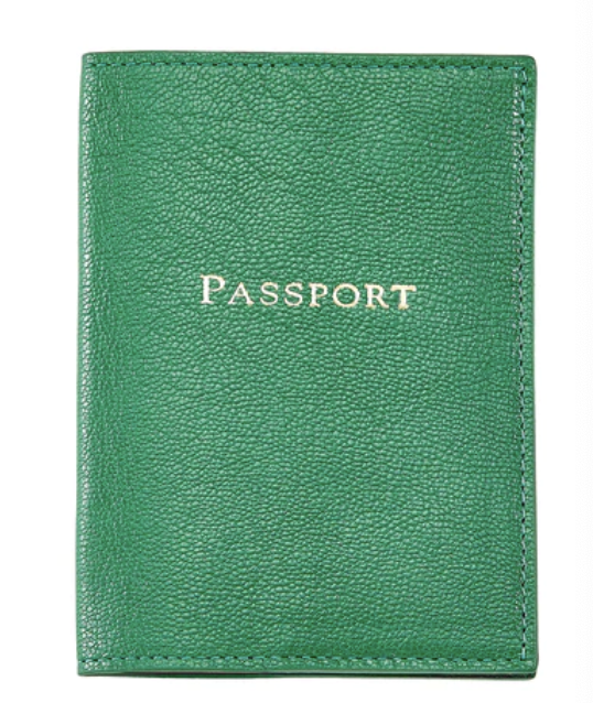 Passport Cover Green Leather
