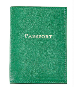 Passport Cover Green Leather