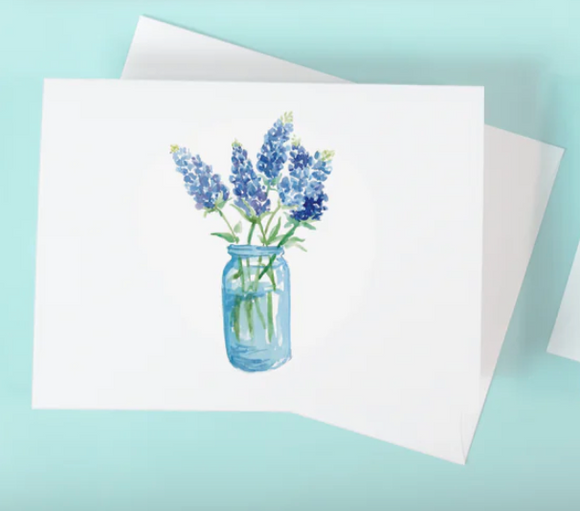 Blue Bonnet Jar Boxed Notecards