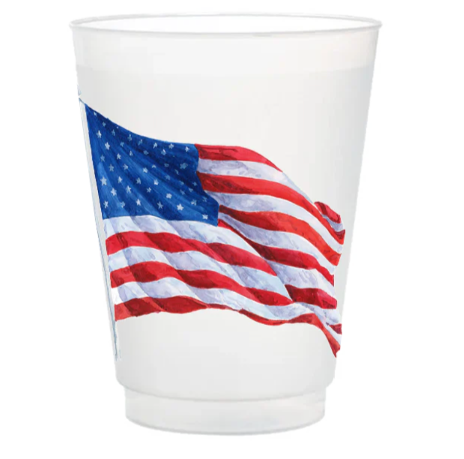 American Flag Frosted Cups(St.6)