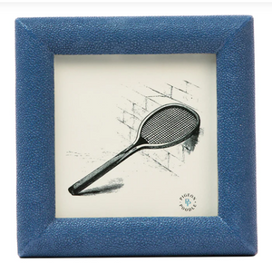 Oxford Frame, Navy Faux Shagreen 5x5