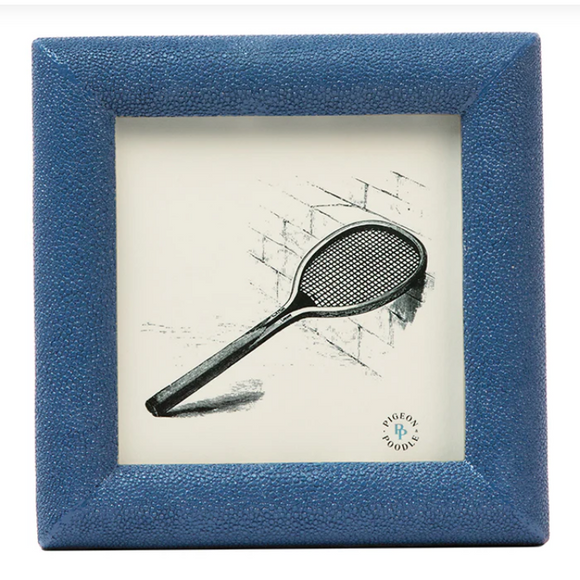 Oxford Frame, Navy Faux Shagreen 5x5