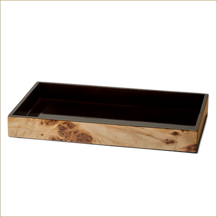 Burl Veneer Bath Tray