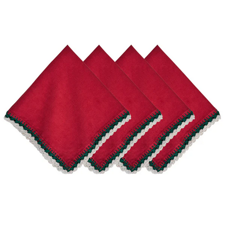 Juliska Isadora Napkin Set/4- Red
