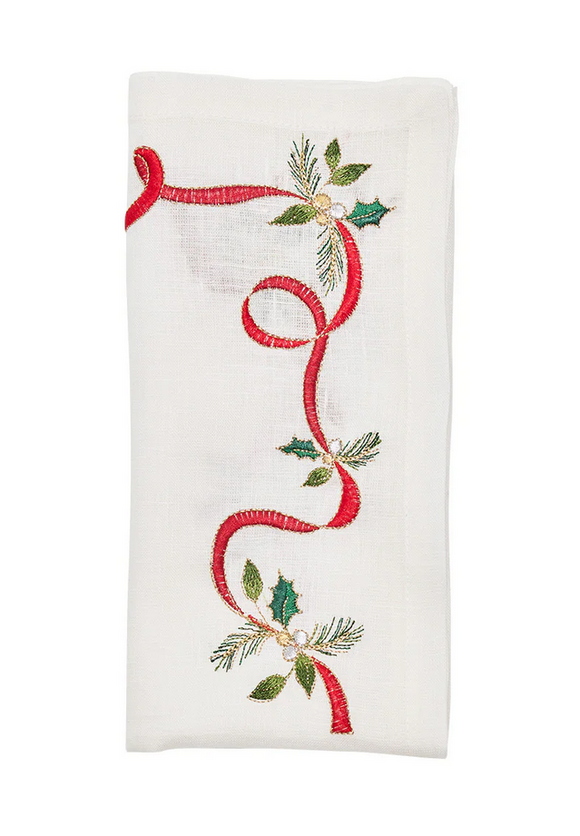 Kim Seybert Xmas Ribbon Napkin
