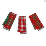 Mackenzie Childs Festive Woven Dish Towels, Set of 3