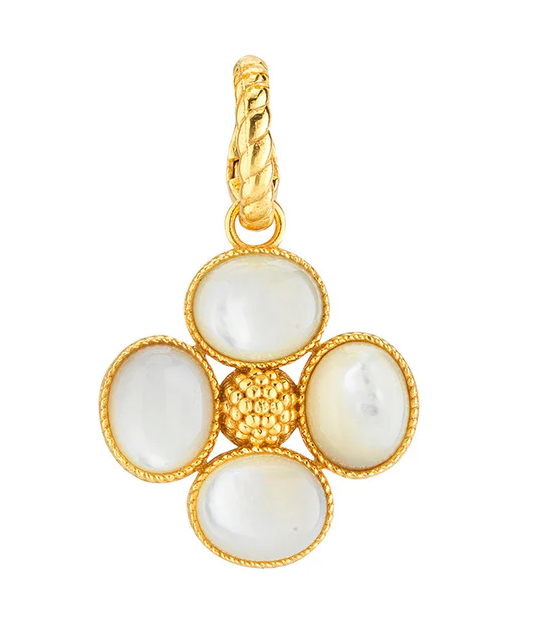 Berry Clover Double Sided Charm/Pendant - MOP