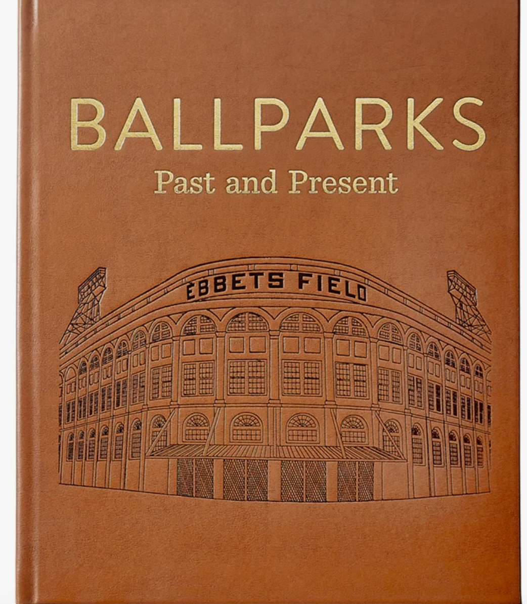 Ballparks Past and Present- Tan Bonded Leather