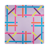 Teal Trellis Double-Sided Travel Mahjong Mat