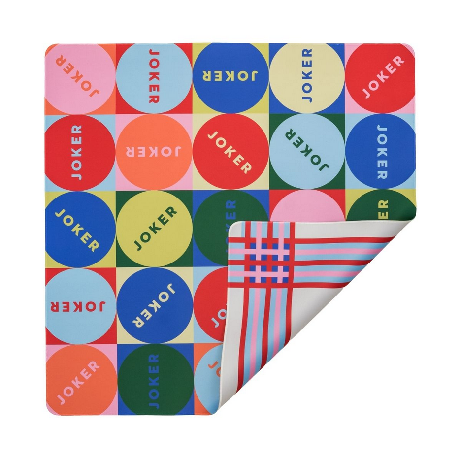 Mod Joker & Plaid Double-Sided Mahjong Mat