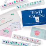 White with Jewel-Tones Travel Mahjong Set