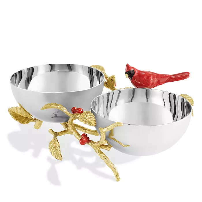 Michael Aram Cardinal Double Bowl