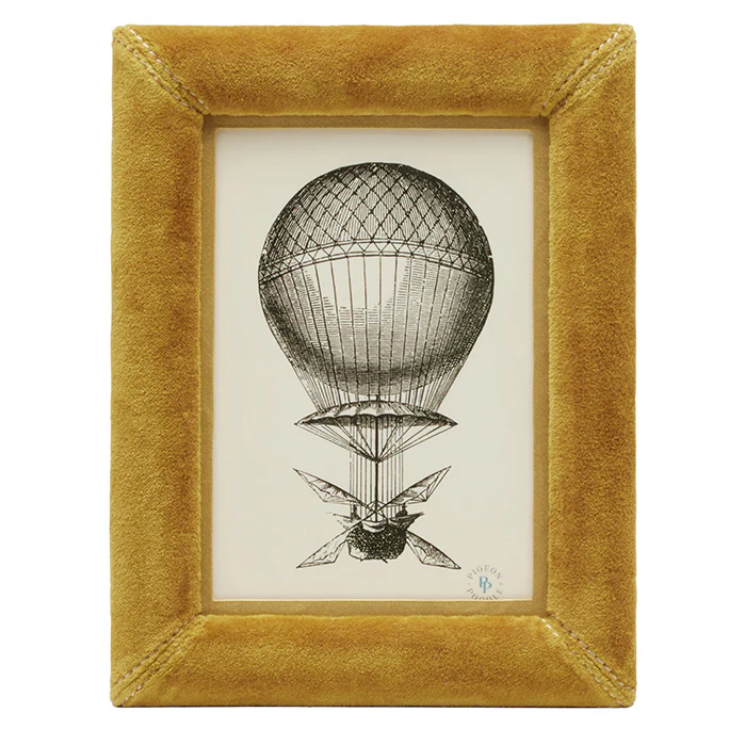 Juneau Velvet Frame Ocher