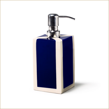 Ink Blue & Bone Soap Dispenser