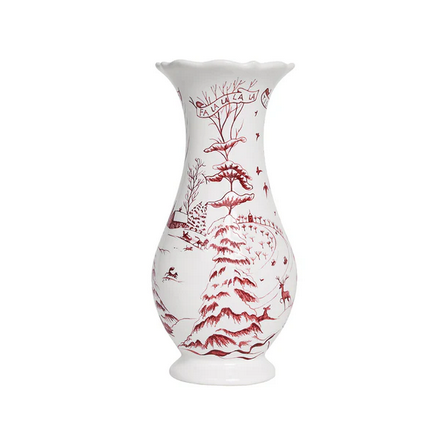 Juliska Country Estate Winter Frolic 9" Vase - Ruby