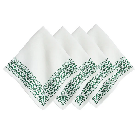 Juliska Iberian Border Napkin Set/4 - Evergreen