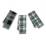 Mackenzie Childs Evergreen Woven Dish Towels, Set of 3