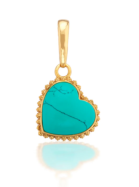 Love Gem Medium Charm/Pendant - Turquoise