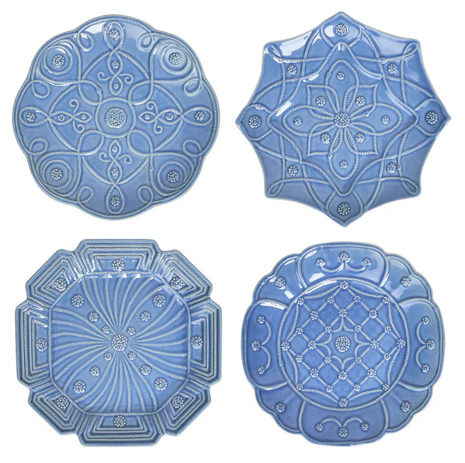 Juliska Jardins Du Monde Plates Assorted Set /4