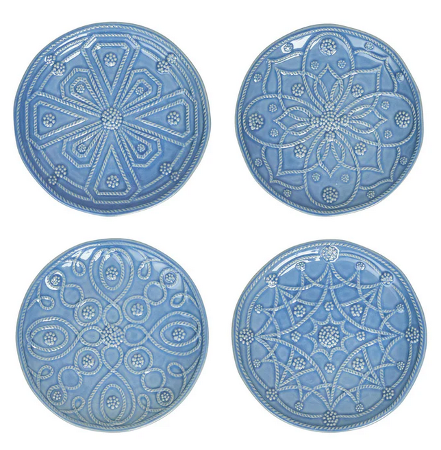 Juliska Jardins Du Monde Plates Assorted Set /4