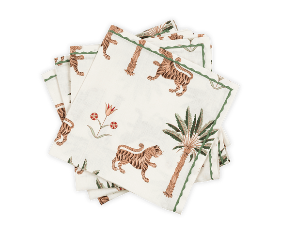 Matouk Tiger Palm Napkins, Set of 4