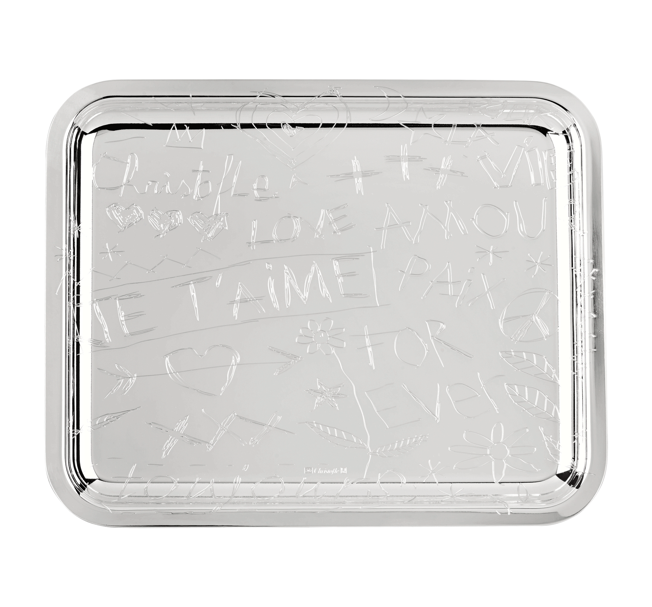 Christofle Silver-Plated Rectangular Tray - 8 X 6 in